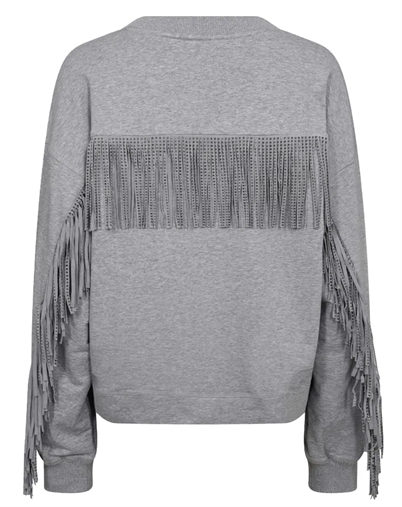 Stud CC Fringe Sweatshirt - Co'Couture